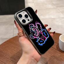 Funda para Teléfono con Diseño de Oso de Llamas Coloridas para iPhone 16 15 14 13 12 11 Pro Max X XR XSMAX 8 7 Plus, Cubierta Trasera Mate Anti-caídas - Colores mixtos - Ver 5