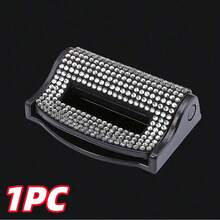 Rhinestone Adjustable Car Seat Belt Clip, Tension Regulator, Safety Belt Buckle Clamp, Shiny Car Accessories For Women - Multicolor - View 4