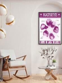 1 张 KATSEYE 海报，全球女子组合墙饰，舞蹈团体装饰，K-Pop 美学印刷品，黑白音乐海报，帆布画墙饰，房间家居装饰（无框） - 彩色 - 查看 18