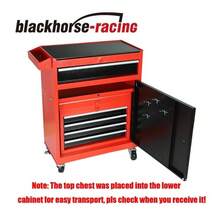 2 In 1 Rolling Box Organizer Chest/ 5 Sliding Drawers Utility - 1 - View 4