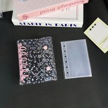 1 A7 Portable Transparent Leaf Binder, Transparent Sticker Book, Sticker Book, Photo Storage Bag, Photo Album, Budget Planner, Diary, Notebook, Office Supplies