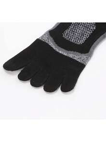 3双秋冬季分趾袜，透气吸汗防滑耐用男士户外徒步袜，均码（39-45）