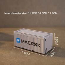 Organizador de escritorio de oficina, caja de almacenamiento de hierro multifuncional, decoración del hogar, contenedor de almacenamiento de hierro compacto, organizador de escritorio creativo - A1 - Ver 13