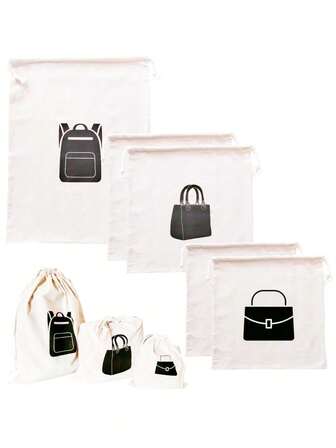 Dragskoväska i konstmocka, för förvaring av handväskor, dammskydd för skor och handväskor | Stor förvaringsväska i kanvas | Väskorganisatör | Plånbok och väskfodral för förvaring