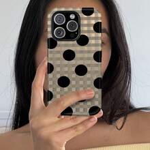 Una funda de teléfono muy elogiada que ofrece protección superior con una confección de primera calidad: los patrones no se despegan. | Funda con estampado de cuadrícula y lunares compatible con: iPhone 17 Pro Max/16 Pro Max/16 Plus/15 Pro Max/15 Plus/14 Pro Max/14 Plus/13 Pro Max/13 Plus/12 Pro Max/11 Pro Max - Multicolor - Ver 3