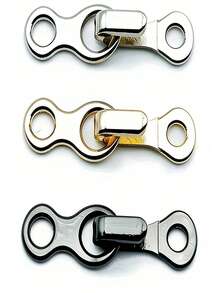 Invisible Metal Snap Buttons - Hook & Eye Clasps, Suitable For Chinese Pants And Suits, Adjustable Hidden Buttons For Clothing And Jackets, Metal Collar Hooks, Pant Hooks, Invisible Snap Buttons For Leather Jackets And Fur Coats To Prevent Exposed Hooks - Multicolor - View 7