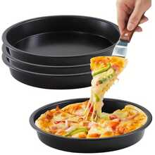 3pcs Non-Stick Pizza Baking Tray Set - Rust-Resistant, Dishwasher - Suitable For Home Baking And Restaurant Use - Perfect For Baking Pizza, Pies And Various Baked Goods - An Ideal Gift For Food Lovers And Chefs - Multicolor - View 11