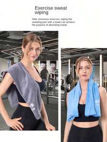 1pc Ultra-Fine Fiber Workout Towel, Size 41.3" X 11.8", Sweat-Absorbent & Quick-Drying, Suitable For Fitness, Yoga, Swimming, Camping, Tennis, Sports And Running, Unisex