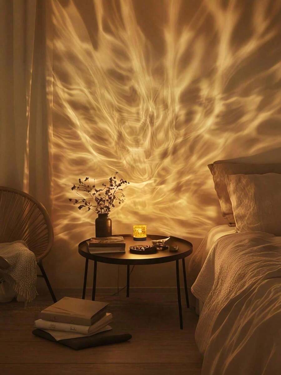 16-Color RGB Aurora Projection Night Light - Plug-In USB, Button Control To Switch Colors, Realistic Aurora Simulation, Suitable For Bedroom, Sleep Aid, Decorative Room (No Installation Required)