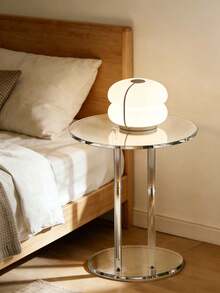 Minimalist Transparent Side Table, A Coffee Table Designed For Extra-Small Spaces. Made Of Acrylic For A Zero-Pressure Feel, Suitable For Living Room, Bedroom, And Balcony In Various Settings. Easily Matches Nordic Modern Style. - Transparent - View 7