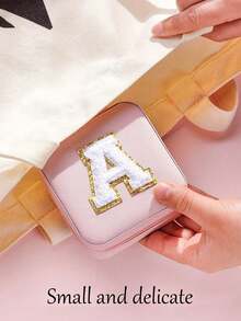 Travel Jewelry Organizer, Initial Jewelry Box, Customizable Letters, Multifunctional Jewelry Organizer, Jewelry Organization And Storage, Compact Jewelry Box, Makeup Organizer, Nail Polish Organizer, Travel Essentials, Cruise Essentials - Multicolor - View 9