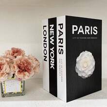 3pcs Faux Book Decor, Luxury Decorative Books, Living Room Decor, Home Decor, Coffee Table Books, Modern Stylish Decorative Books, Stackable Display Books, Hotel Decor, Gifts