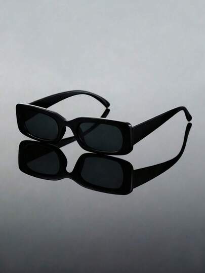 Gafas de plástico rectangular, estilo vintage, clásico y elegante, portátil, de estilo moderno y minimalista. Diseño hermoso, nunca pasa de moda, modelo versátil que combina con todo, adecuado para hombres y mujeres, apto para fiestas, playas, bodas y ocasiones de negocios, se adapta a todos los tipos de rostro, accesorio