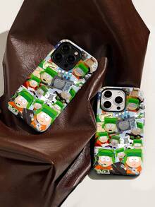 Estuche para teléfono Kyle Cartoon Mania Compatible con estuches para teléfonos   17  16 Pro Max  15 Pro Max  13 y  12 Hecho de material TPU a prueba de caídas, resistente al desgaste y cómodo de sostener Un gran regalo para familiares, amigos, seres queridos, novios/novias y para Navidad y Año Nuevo - Blanco - Ver 3