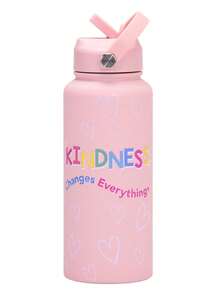 Owal-A 保温不锈钢水瓶 - 32 盎司防漏运动水瓶，配备双功能吸嘴、翻盖吸管和宽口设计 - 可保温 24 小时 - 非常适合健身、旅行和日常使用 - 彩色 - 查看 12