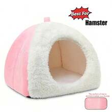 Ninho 3 em 1 para pequenos animais de estimação, cama de esponja espessa adequada para hamsters, porquinhos-da-índia, coelhos e ouriços, casinha e esconderijo multicoloridos para animais. - Multicolorido - Ver 13