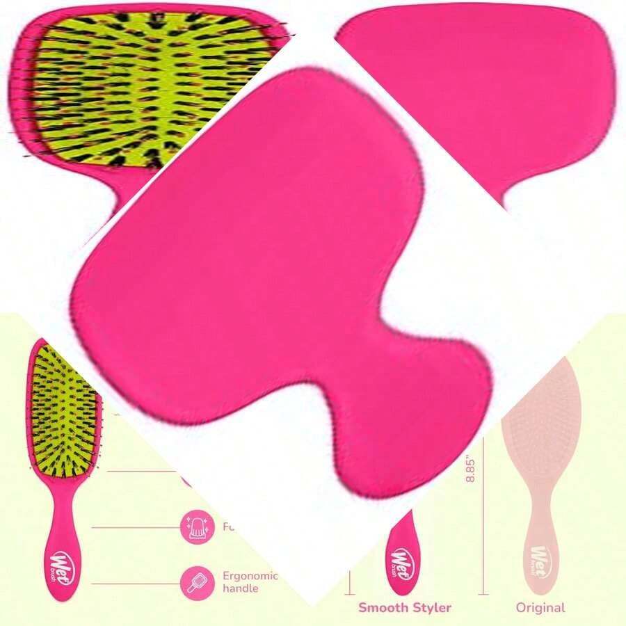 Wet Brush - cepillo para polvo para mejorar el brillo, Rosado - Rosa/Rebel Fun - Ver 1