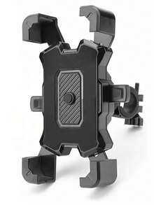 1pc 360° Rotatable Anti-Drop Bicycle Phone Holder, Made Of ABS Material, Quick Installation Auto-Lock Design, Fits 4.7-6.8 Inch Phones, Multifunctional Outdoor Cycling Navigation Accessory, Can Be Installed On Bicycles, Mountain Bikes, Shopping Carts, Electric Bicycles, Strollers, Etc. - Black - View 6