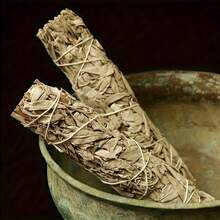 Loose Gemstones-1/3/6pcs 4 Inch Fresh, White Sage Sticks,For House Cleaning, Yoga,Contains Amethyst - Multicolor - View 11