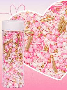 Edible Sprinkles For Valentine's Day And Wedding Cake Decoration, Pink Heart-Shaped Candy Pearls, Perfect For Valentine's Day Cakes And Wedding Party Cakes; Ideal Toppings For Cakes, Cupcakes, Cookies And Ice Cream, Suitable Supplies For Valentine's Day, Mother's Day, Birthdays And Wedding Parties - Multicolor - View 30