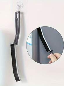 1 pièce Brosse de nettoyage des fentes multifonctionnelle - Pas besoin de grattoir électrique, convient pour la cafetière, la salle de bain, les toilettes, la machine à laver, l'évier de cuisine, les tuyaux d'évacuation et les joints de carrelage, en plastique pour les espaces étroits - Multicolore - Voir 11