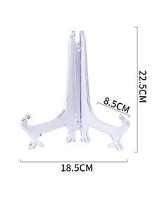 1pc Transparent Plastic Stand, Tray Holder, Fan Holder, Suitable For Desktop, Display Rack - Clear - View 6