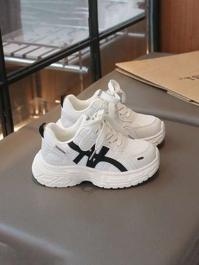 Giày thể thao đế dày thời trang mới cho trẻ em - Giày đi học đế mềm thoáng khí, chống trơn trượt, thoải mái hàng ngày cho bé trai và bé gái.