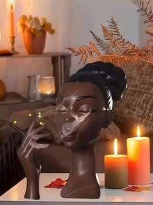 1件现代树脂雕塑香薰扩散器 - 时尚家居装饰礼品，适合女性，采用耐用优质材料制成，可用作室内或室外家居/办公室装饰的艺术摆件，独特的放松礼品，户外装饰 - 彩色 - 查看 3