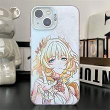 Otaku Kawaii Witchcore Anime Girl Phone Case For  14/15/16 - Shockproof Cover, Magical Fantasy Character (Trendy Anime Aesthetic) - Dorado - Ver 8