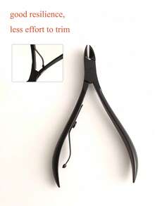 1个黑色指甲钳，角质层去除工具，用于修剪手指甲和脚趾甲，男女通用 - 黑色 - 查看 6