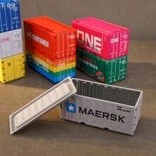 Organizador de escritorio de oficina, caja de almacenamiento de hierro multifuncional, decoración del hogar, contenedor de almacenamiento de hierro compacto, organizador de escritorio creativo - A6 - Ver 7