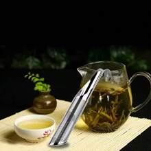 304 Stainless Steel English Style Tea Infuser, Creative Tea Leaf Filter, Tea Strainer, Tea Stick, Tea Ball, Tea Filter - Silver - View 8