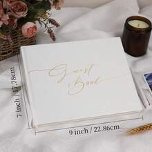 婚礼宾客签名册 - 简约优雅的签名册，可签名并添加照片 - 也是特别日子里完美的迎婴派对宾客签名册 - 彩色 - 查看 4