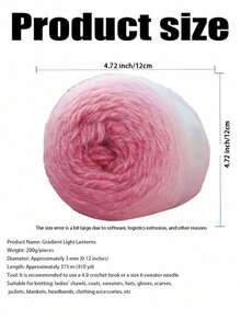 200g Gradient Chunky Knitting Yarn, Rainbow Color Variegated Yarn For DIY Hand Knitting, Crochet, Fashion Sweaters, Shawls, Coats, Headbands, Hats, Accessories