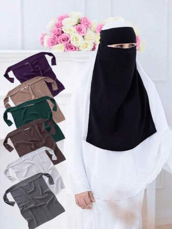 1 buc eșarfă elegantă din voal șifon de culoare solidă pentru femei, poate fi folosită ca accesoriu pentru halat, rezistentă la vânt și praf, potrivită pentru uzura zilnică de călătorie