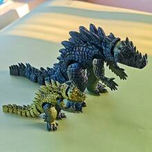 1pc 3D Printed Crocodile Monster Toy, Fully Articulated Joints, Multi-Color Gradient, Car Ornament, Decorative Figurine, Home Decor, Desktop Display, Suitable For Living Room, Bedroom, Study, Collectible For Enthusiasts - Multicolor - View 8