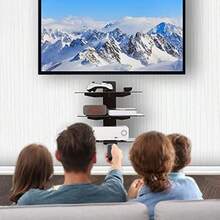 WALI Estantes Flotantes de Pared para TV, Soporta Hasta 8KG, Estante para TV con Cristales Templados Reforzados para Reproductores de DVD Cajas de Cables Consolas de Juegos (CS202B), 2 Estantes, Negro(3 Estantes) - Multicolor - Ver 3