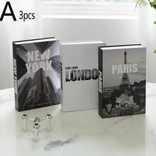 3pcs Faux Book Decor, Luxury Decorative Books, Living Room Decor, Home Decor, Coffee Table Books, Modern Stylish Decorative Books, Stackable Display Books, Hotel Decor, Gifts