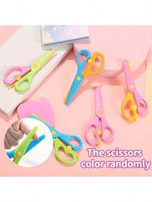 90pcs/Set Children's DIY Paper Cutting Art Set, Includes Scissors, 10pcs/Set Paper Plate Stickers, Montessori Educational Cutting Toys, Vivid Patterns, Creative Handicraft Set, Enhance Parent-Child Relationship, Exercise Fine Motor Skills, Enjoy Holiday Fun