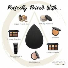 Esponja de maquillaje vegana sin látex para aplicar polvos, cremas y líquidos de base - 1 - Ver 6