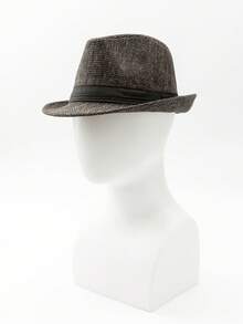 1顶秋冬休闲复古涤纶毡帽，柔软羊毛软呢帽，男士绅士帽，简约时尚百搭日常通勤帽，适合派对、西部主题活动、聚会、角色扮演、化装舞会、节日、生日庆典、音乐节、旅行和徒步等场合。 - 禮帽 - 查看 7