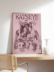 1 张 KATSEYE 海报，全球女子组合墙饰，舞蹈团体装饰，K-Pop 美学印刷品，黑白音乐海报，帆布画墙饰，房间家居装饰（无框） - 彩色 - 查看 4