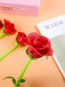 Bộ 3 bút bi gel hình hoa hồng lãng mạn - Mực đen, bút viết hình hoa hồng giả, kích hoạt bằng nút bấm, thích hợp cho đám cưới, sinh nhật, lễ tốt nghiệp và văn phòng phẩm. - Nhiều màu - Xem 7