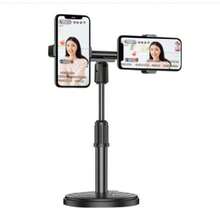 360°旋转桌面手机支架，多功能直播手机支架，高度可调伸缩，兼容大多数智能手机和安卓手机，生日礼物送给家人和朋友 - 黑色 - 查看 7