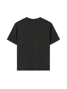 Camiseta para niño |   Envío desde México |   Tejido transpirable de primera calidad |   Camiseta casual de manga corta con cuello redondo para niño |   Verano para niño - Negro - Ver 2