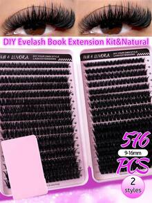 640 Pieces Of D-Shaped Curled Eyelashes, Each With A Length Of 10-16 Millimeters. They Include 10D + 20D/30D + 40D / 50D + 60D / 80D + 100 Individual Lashes. DIY Eyelash Grafting Tutorial, Eyelash Clusters, Perfectly Creating Cat-Eye Makeup. Suitable For Self-Grafting At Home, Suitable For Daily Outings, Parties, Mother's Day, Music Festivals, And Back-To-School Season. - D - View 12