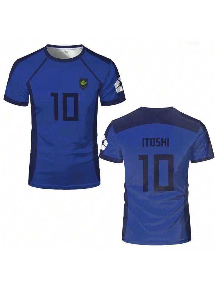 Anime Japanese Blue Lock Isagi Yoichi Football Jersey Men Tshirt