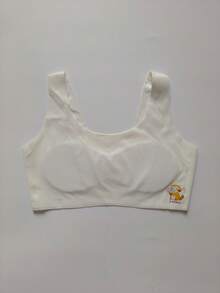 2pcs/Set Girls' Outfit, New Breathable & Comfortable Camisole, Rabbit Ear Print, With Padded Bra For Developing Girls, Seamless Student Bra - Multicolor - View 7