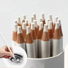 5/10 piezas de borradores blancos, adecuados para bocetos, sombreado y mezcla - Body de madera, punta de goma de 4 mm - ideal para principiantes y artistas profesionales. Herramientas de arte, diseño clásico de lápiz, apariencia consistente, suministros de pintura, duraderos, diseñados para estudiantes de arte - Blanco - Ver 1