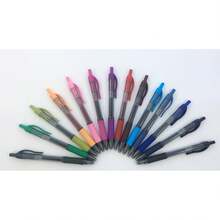 Bolígrafo retráctil de gel de tinta de secado rápido Zebra Sarasa, 0.7mm, azul, paquete de 12 (46820) - Negro - Ver 2